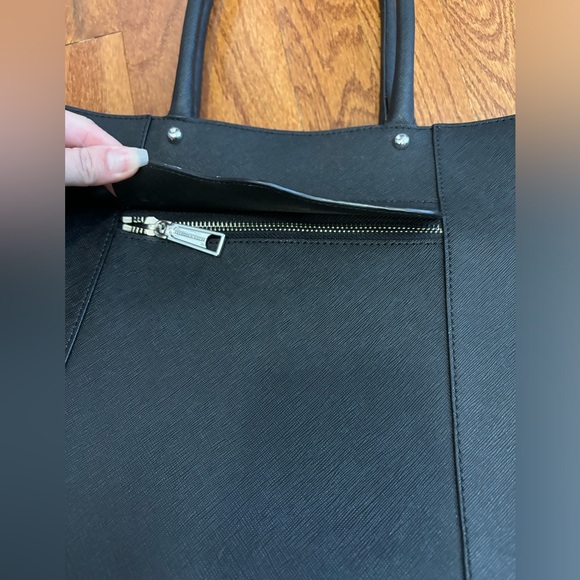 REBECCA MINKOFF Black Leather Shoulder Tote - Picture 5 of 8